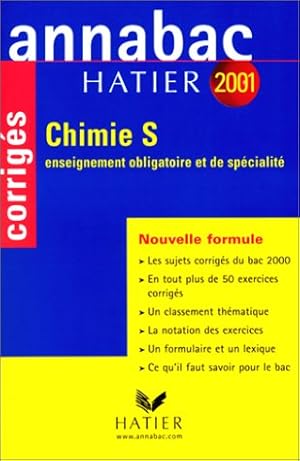 Annabac corrigés 2001 : Chimie S