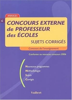 Imagen del vendedor de Concours externe de Professeur des Ecoles : Sujets corrigs a la venta por Dmons et Merveilles