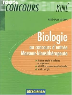 Biologie au concours d'entrée masseur-kinésithérapeute