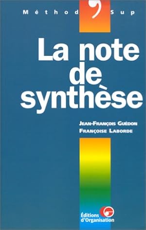 Immagine del venditore per La note de synthse venduto da Dmons et Merveilles