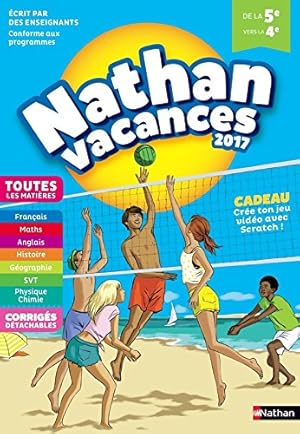 Seller image for Nathan Vacances 2017 5me vers 4me for sale by Dmons et Merveilles