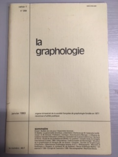 La graphologie - cahier 1 n°209