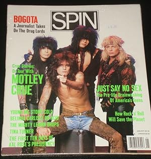 Seller image for Spin. January 1990. Volume Five, Number 10 (Motley Crue cover) for sale by Zubal-Books, Since 1961