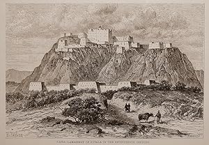 Lassa Monastery or Labrang Monastery of Potala in the 17th Century ,Antique Print