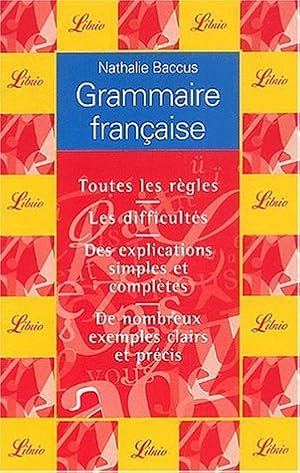 Image du vendeur pour Grammaire franaise mis en vente par Dmons et Merveilles