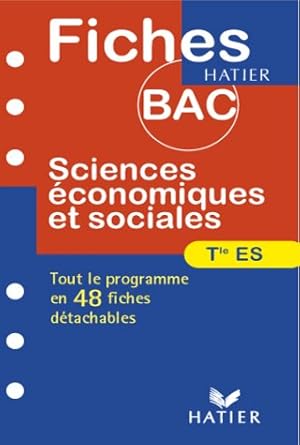 Fiches Bac sciences économiques et sociales terminale ES