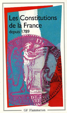 Seller image for Les Constitutions de la France Depuis 1789 for sale by Dmons et Merveilles