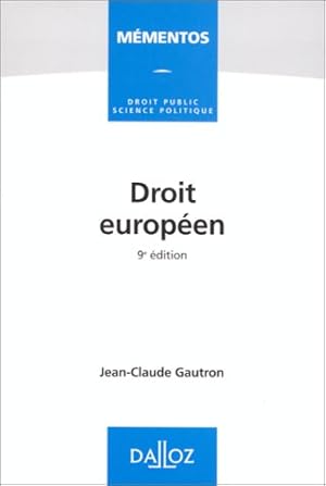 Image du vendeur pour Droit europen 9e dition mis en vente par Dmons et Merveilles