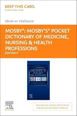 Imagen del vendedor de Mosby's Pocket Dictionary of Medicine, Nursing & Health Professions - Elsevier eBook on Vitalsource (Retail Access Card) (Hardcover) a la venta por Grand Eagle Retail