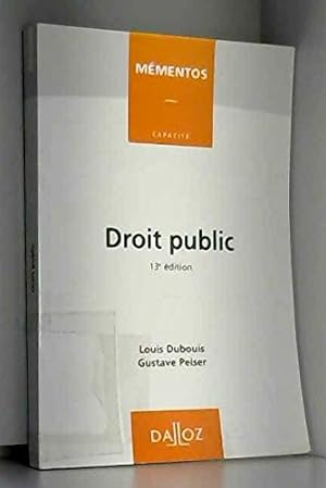Seller image for Droit public for sale by Dmons et Merveilles