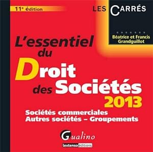 Seller image for L'essentiel du droit des socits for sale by Dmons et Merveilles