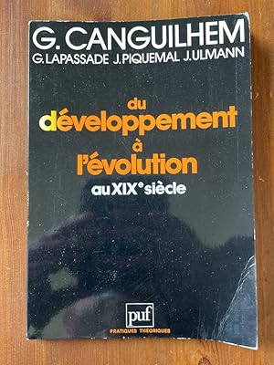 Image du vendeur pour Du dveloppement  l'volution au XIX sicle mis en vente par Librairie des Possibles