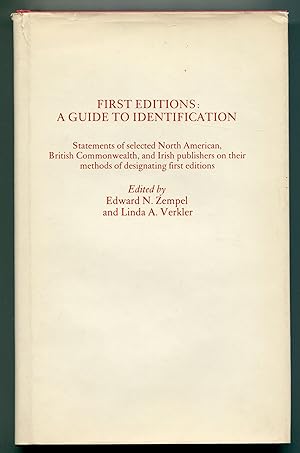 Seller image for First Editions: A Guide to Identification for sale by Between the Covers-Rare Books, Inc. ABAA
