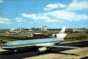 Ansichtskarte / Postkarte Amsterdam Nordholland Niederlande, Flughafen Schiphol, Passagierflugzeu...