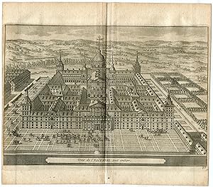 Veue de l'Escorial tout entier grabado por Pieter van der Aa.