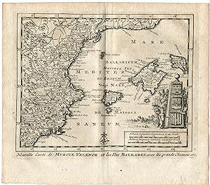 Nouvelle carte de Murcie, Valence et les Iles Balears por P.van der Aa (Alvarez de Colmenar