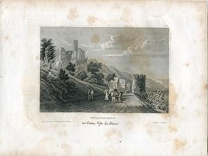 Alemania. Ruinas del castillo de Fúrstemberg. Grabado editado por W.G. Fearnside en 1832.