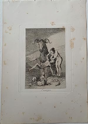 Goya. Ensayos. Capricho nº 60 de la 5ª edición realizada entre 1881 y 1886 en Calcografia Nacional.