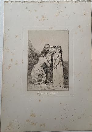 Goya. Que sacrificio. Capricho nº 14 de la 5ª edición realizada entre 1881 y 1886 en Calcografia ...