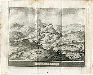 Cádiz. Zahara. Montagnes de Ronda. Grabado Pieter Vander Aa (Alvarez de Colmenar) en 1715