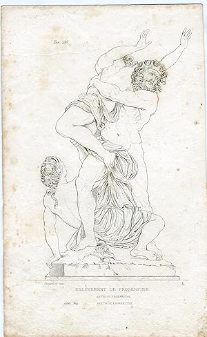 Tema mitológico. El rapto de Proserpina grabado sobre un dibujo de Girardon.