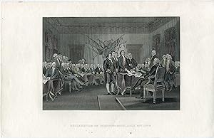 Declaration of Independence july 4 th 1776. Grabado por J.Trurnbull. Siglo XIX.