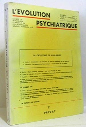 Image du vendeur pour L'EVOLUTION PSYCHIATRIQUE TOME 60 FASC. 2 AVRIL-JUIN 1995 mis en vente par Dmons et Merveilles