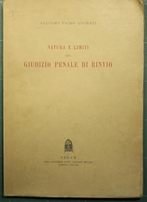 Bild des Verkufers fr Natura e limiti del giudizio penale di rinvio zum Verkauf von Antica Libreria di Bugliarello Bruno S.A.S.