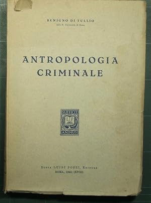 Bild des Verkufers fr Antropologia criminale zum Verkauf von Antica Libreria Srl