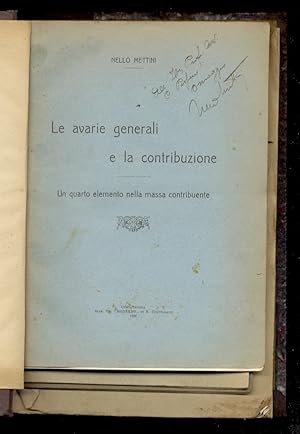 Mettini Nello. Le avarie generali e la contribuzione. [Legato con:] THOMAS Antoine. Les acconiers...