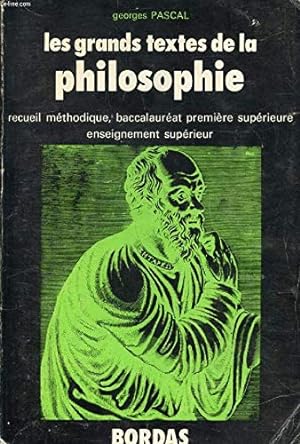 Seller image for Grands textes de la philosophie nouvelle dition for sale by Dmons et Merveilles