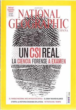 Imagen del vendedor de National Geographic. Julio 2016. Un CSI real: la ciencia forense al examen. El parque nacional ms antiguo de frica. El gran tiburn blanco. Etiopa: la historia excavada en la roca. Retratos del tiempo. a la venta por SOSTIENE PEREIRA