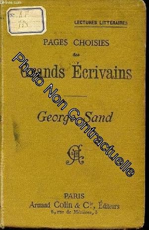 Imagen del vendedor de Pages Choisis Des Grands Ecrivains : George Sand / Lectures Litteraires a la venta por Dmons et Merveilles