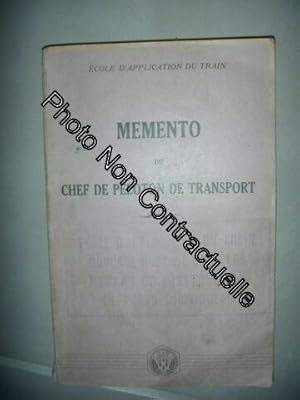 Imagen del vendedor de Train: Mmento Du Chef De Peloton De Transport 1956 Be a la venta por Dmons et Merveilles