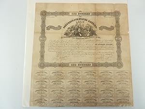 Confederately States of America printed $100 bond