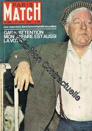 Paris Match N°696 Du 11 Août 1962. Au Sommaire : Gabin Mort Marylin Monroe Tahiti Pieds Noir Tama...
