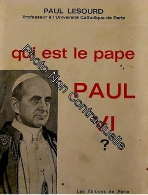 Bild des Verkufers fr Qui est le pape Paul VI zum Verkauf von Dmons et Merveilles