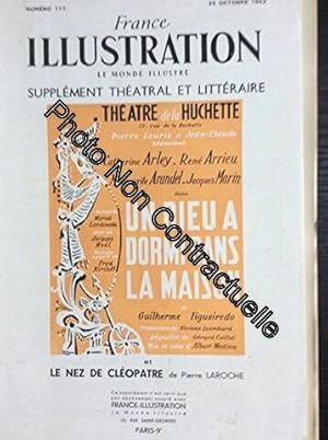 Imagen del vendedor de France illustration supplment thtral et littraire n 117 : Un dieu a dormi dans la maison de Guilherme Figueiredo. Cre au thtre de la Huchette mise en scne d'Albert Medina. 25 octobre 1952. (Thtre Priodiques Periodicals) a la venta por Dmons et Merveilles