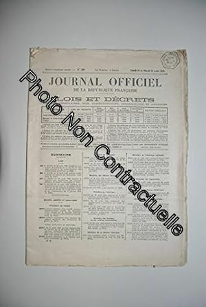 Seller image for JOURNAL OFFICIEL DE LA REPUBLIQUE FRANCAISE Lois et Dcrets [No 200 de 1948] for sale by Dmons et Merveilles