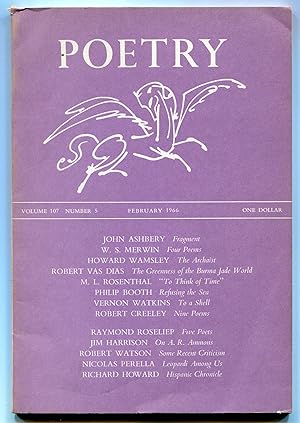 Bild des Verkufers fr Poetry - Vol. 107, No. 5, January 1966 zum Verkauf von Between the Covers-Rare Books, Inc. ABAA