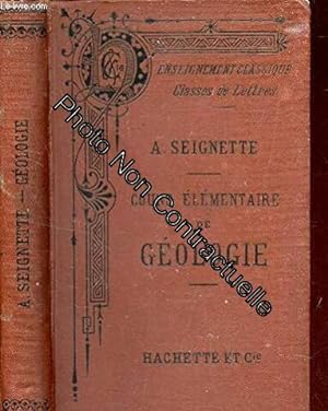 Seller image for COURS ELEMENTAIRE DE GEOLOGIE / conforme aux programmes officiels du 28 janvier 1890 / POUR LA CLASSE DE 5e / 4e EDITION for sale by Dmons et Merveilles