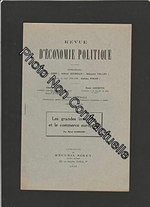 Seller image for Revue d'Economie Politique : Les grandes invasions et le commerce Europen par Ren Gonnard for sale by Dmons et Merveilles