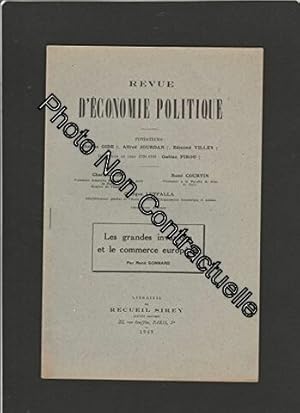 Image du vendeur pour Revue d'Economie Politique : Les grandes invasions et le commerce Europen par Ren Gonnard mis en vente par Dmons et Merveilles