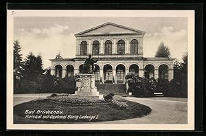 Bild des Verkufers fr Ansichtskarte Bad Brckenau, Kursaal mit Denkmal Knig Ludwigs I. zum Verkauf von Bartko-Reher