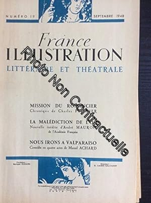 Seller image for France Illustration Littraire et Thtrale N 19 septembre 1948 for sale by Dmons et Merveilles