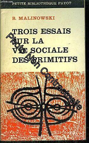 Seller image for Trois essais sur la vie sociale des primitifs for sale by Dmons et Merveilles