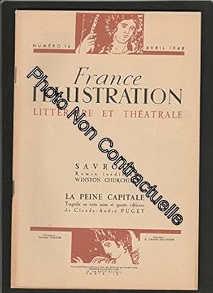 Seller image for France Illustration [No 14] du 01/04/1948 : SAVROLA roman indit de Winston Churchill / LA PEINE CAPITALE tragdie de Claude-Andr Puget for sale by Dmons et Merveilles