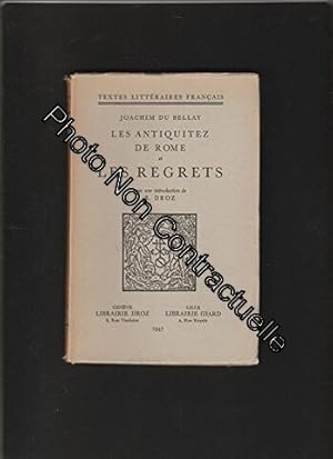 Image du vendeur pour Les antiquitez de rome et les regrets mis en vente par Dmons et Merveilles