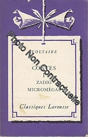 Image du vendeur pour Voltaire. Contes : . Micromegas. Zadig. Badouc. Memnon. Scarmentado. Avec une chronologie une tude gnrale des contes. une analyse mthodique des textes choisis des notes. par Jacques Spica mis en vente par Dmons et Merveilles