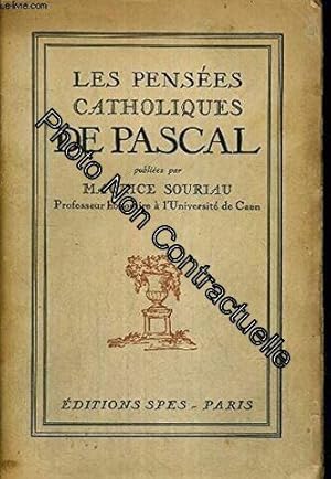 Seller image for Les penses catholiques de Pascal for sale by Dmons et Merveilles